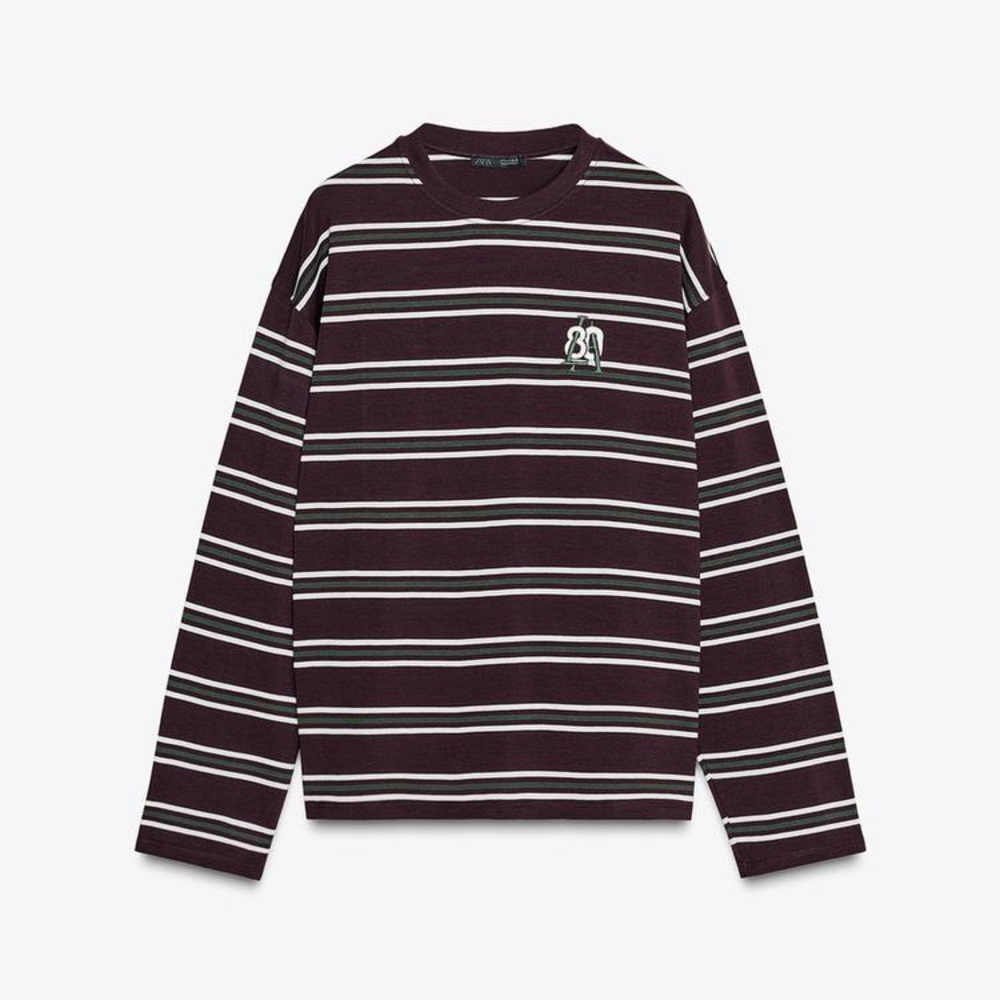 Zara Embroidered Striped top